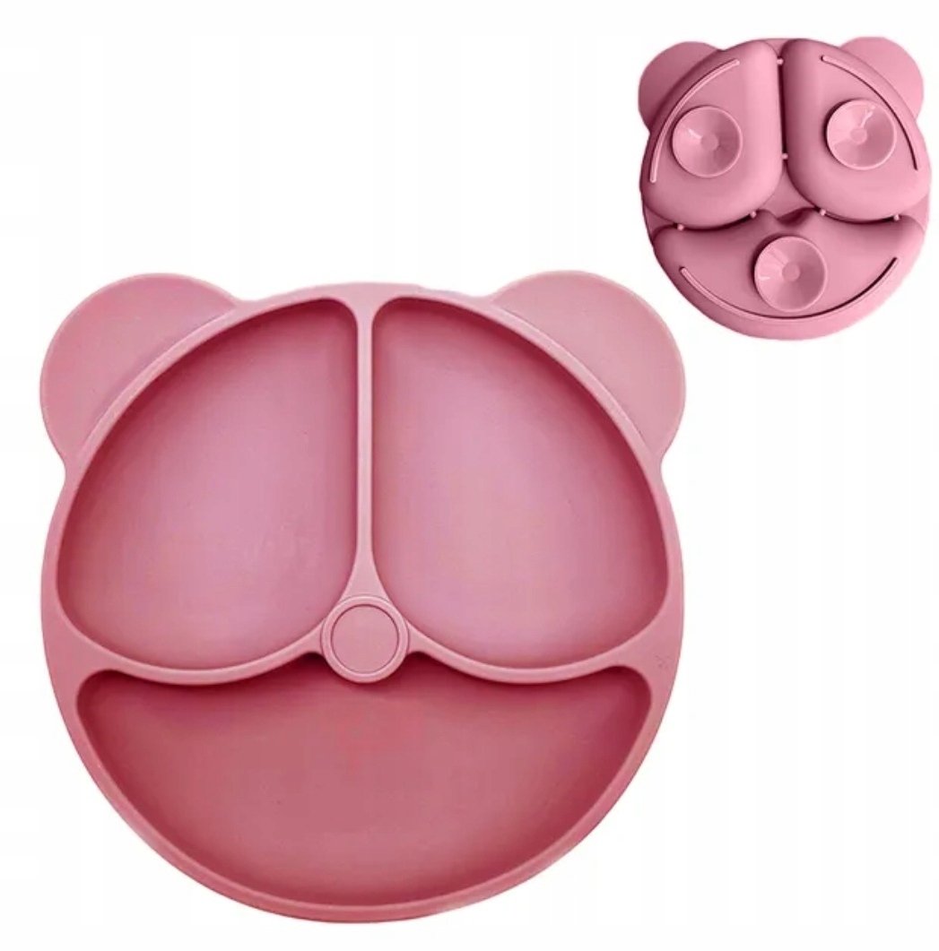 

Silikonowy Talerzyk Z Przedziałkami I Przyssawką