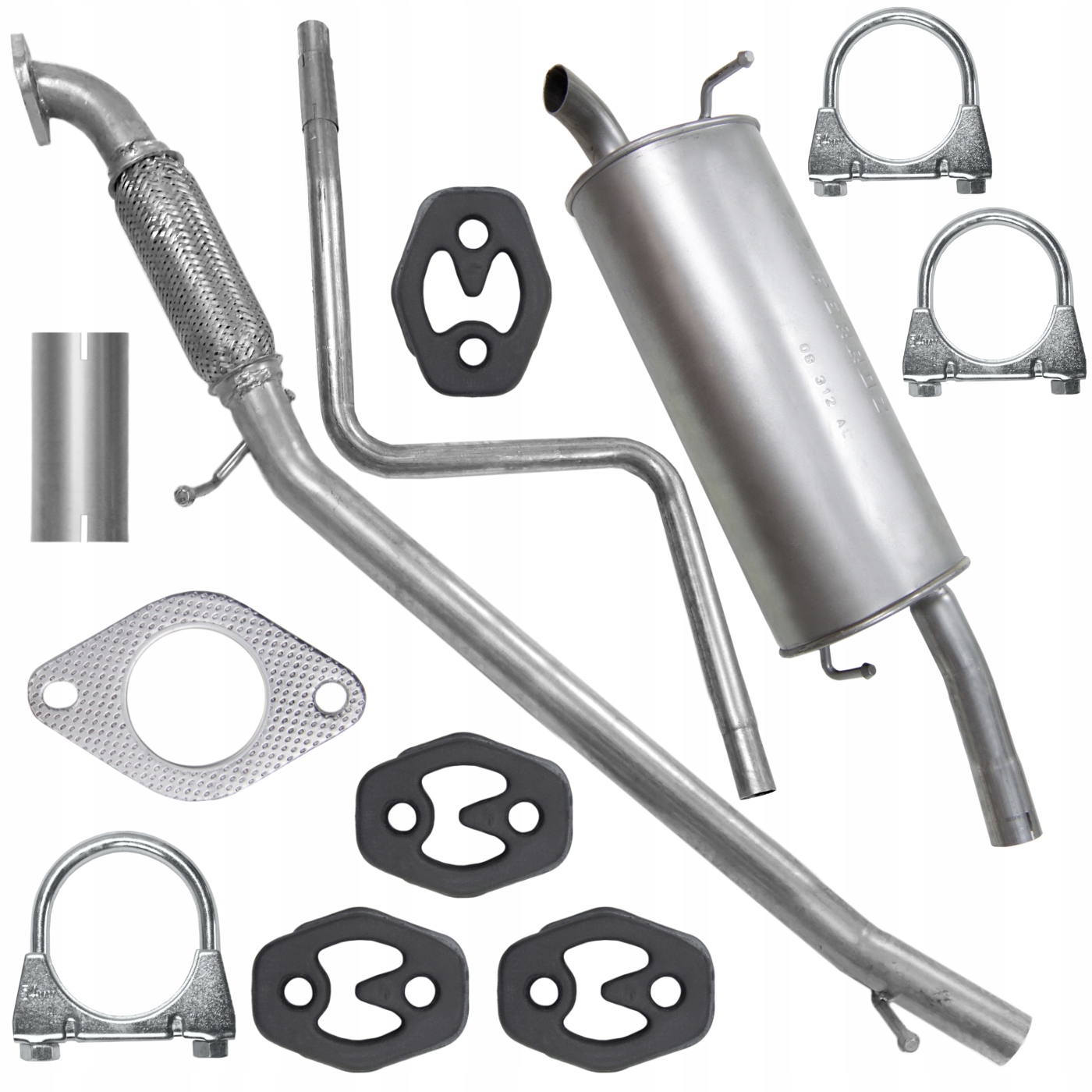 Комплект глушника для Ford Fiesta V 5 MK5 1.25 1.4 HTB