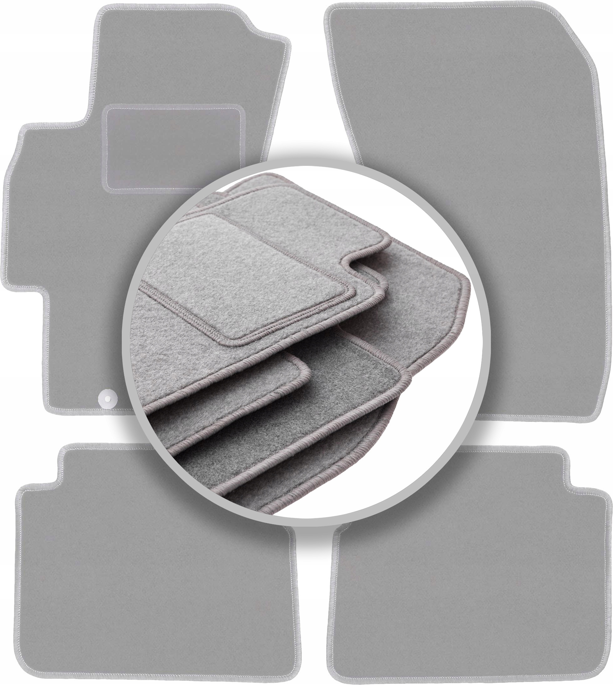 Velurové koberce Oslo šedé pro: Subaru Forester III Suv 2008-2013