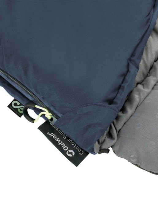 Outwell Contour Lux Sleeping Bag, Left zipper, Deep Blue Długość 220 cm