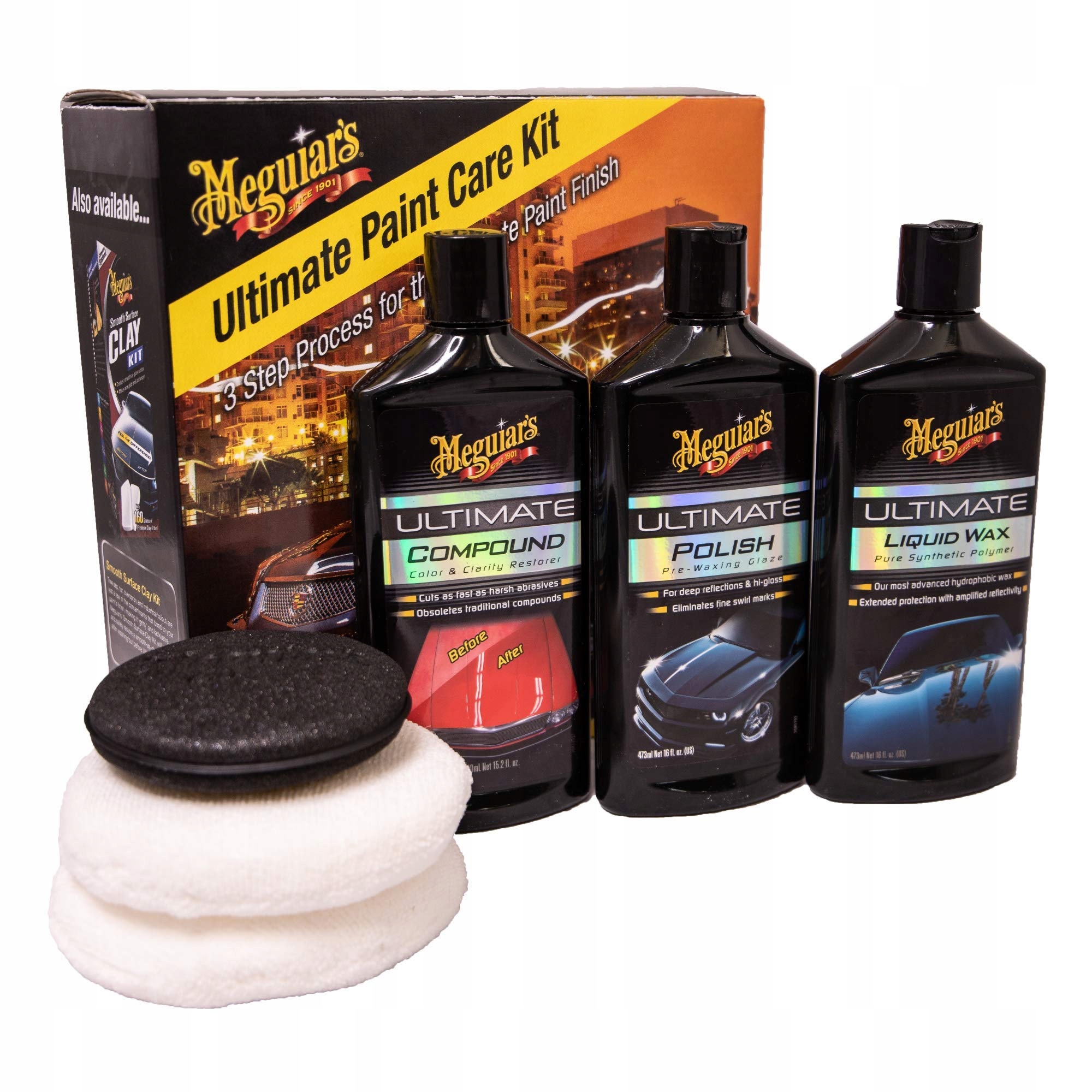 Sada starostlivosti o lak Meguiar's Ultimate, s leštidlom a voskom