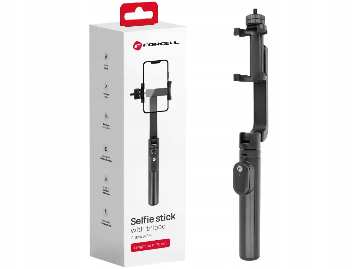 Kijek Statyw do Selfie na Bluetooth + Pilot Bluetooth Tripod 70cm Forcell Marka Forcell