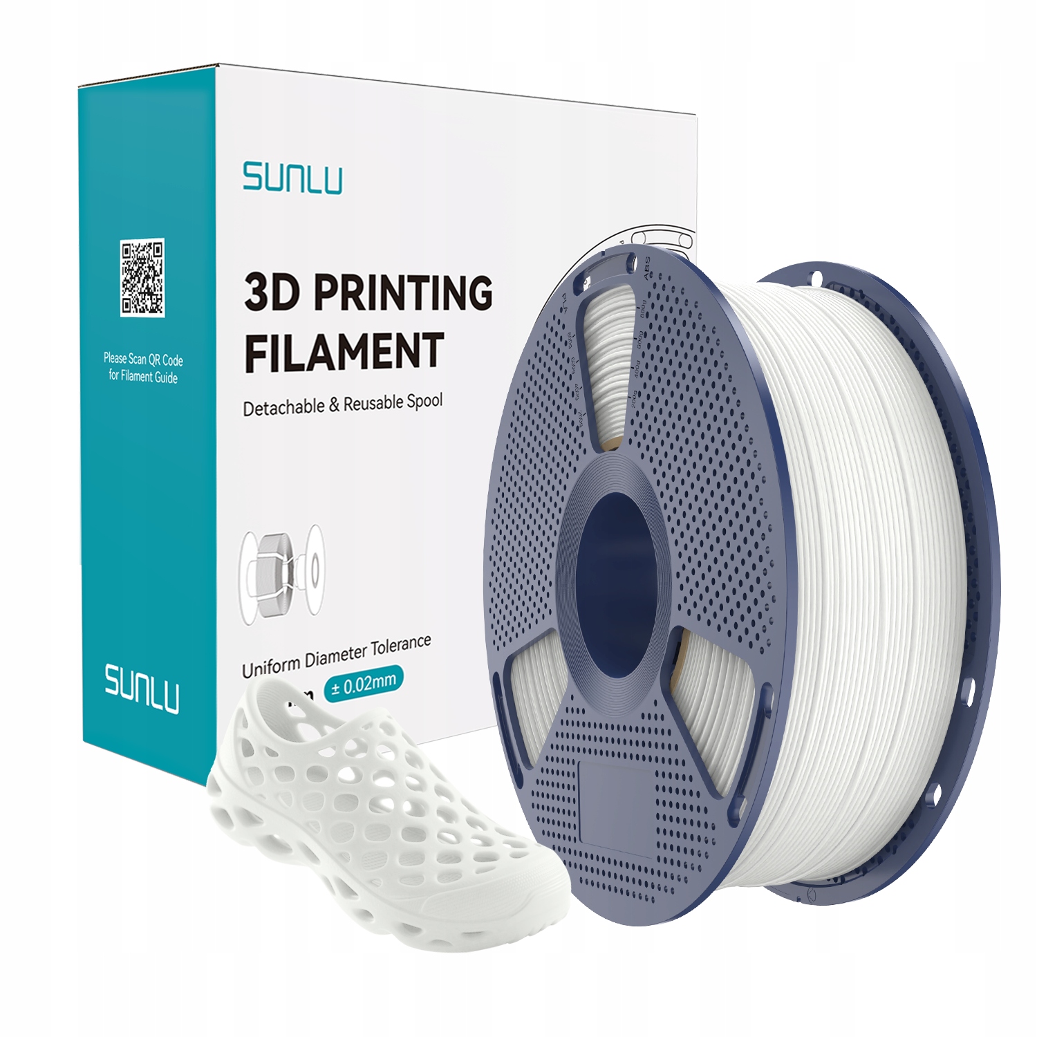 Filament Sunlu Tpu 90A White biały 1kg 1,75mm