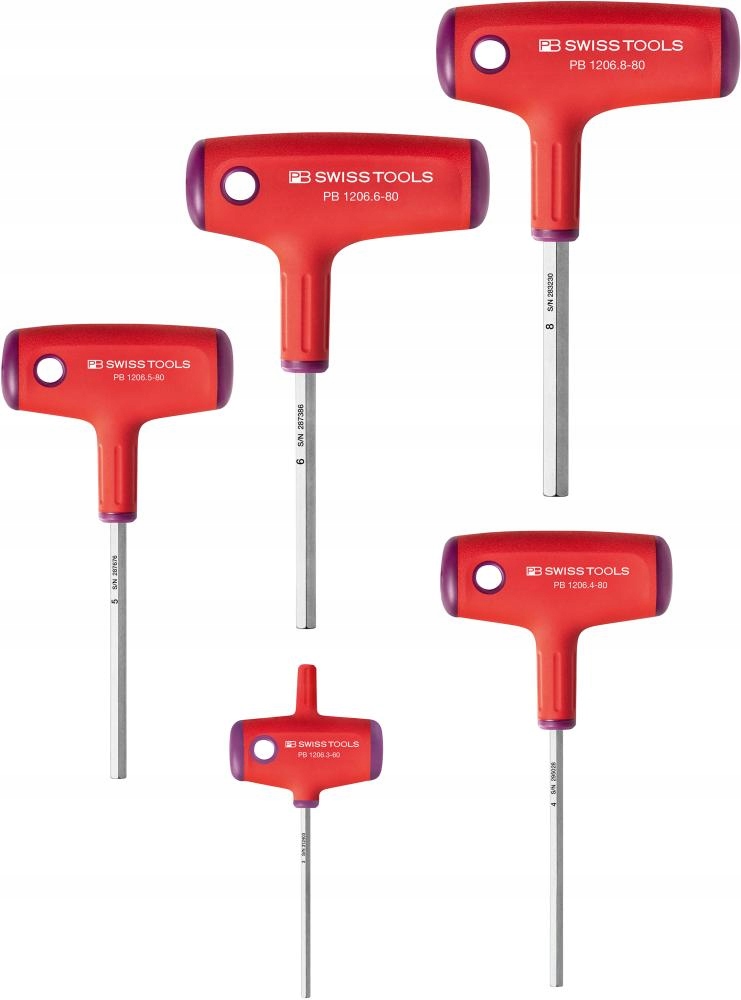 Sada šroubováků s příčnou rukojetí 6-dílná 3-10 mm Pb Swiss Tools