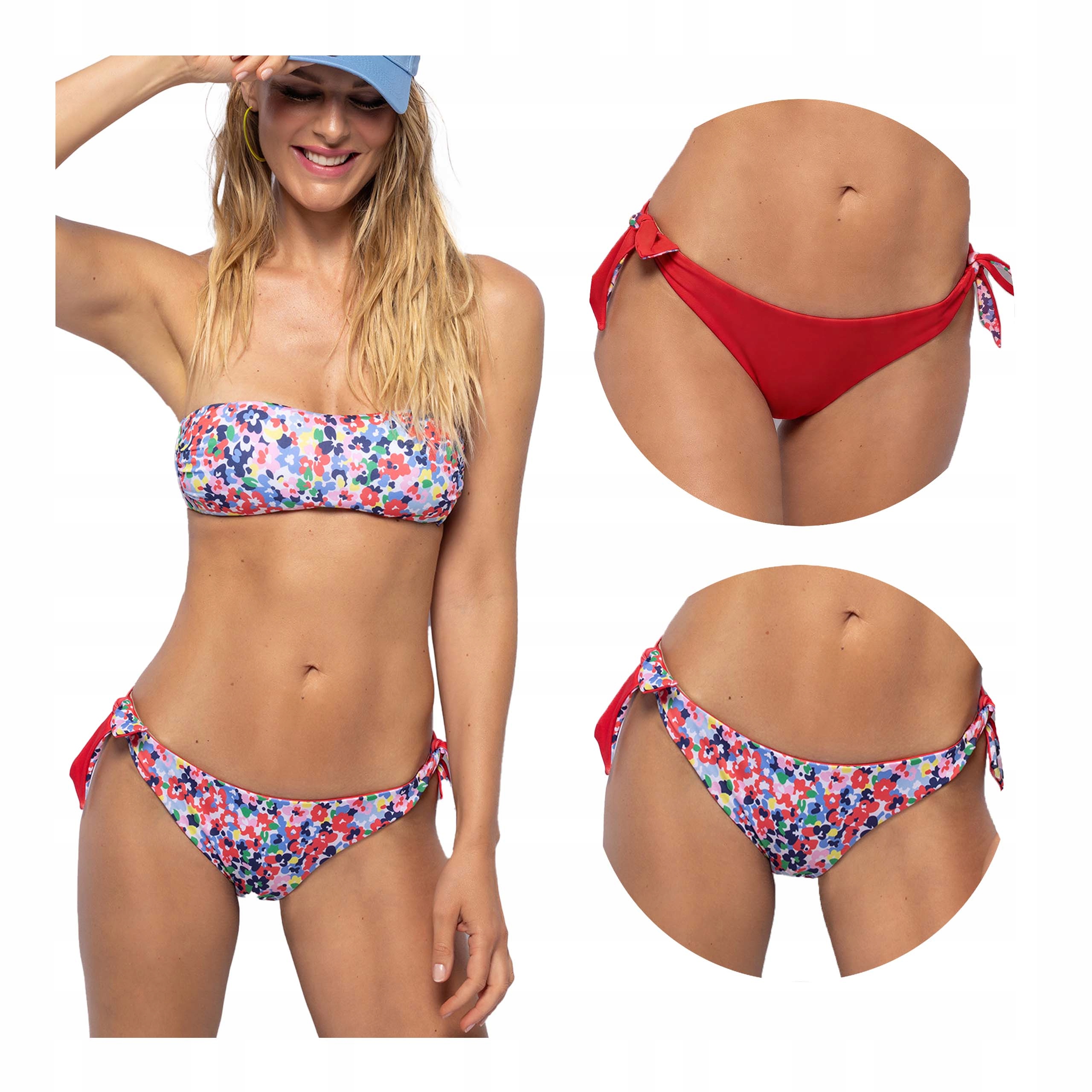 Dvoudílné plavky bikiny Oboustranné bez ramínek Sielei 75B