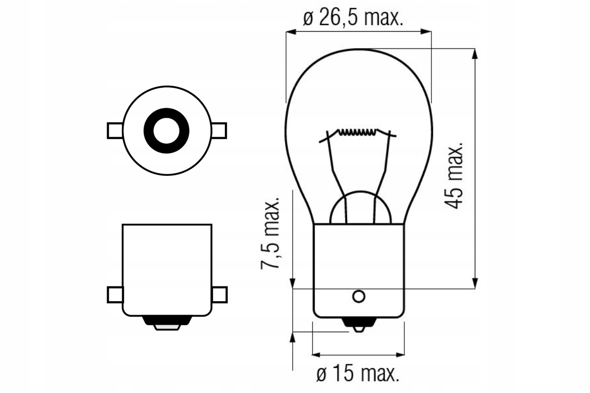 Żarówka 21W Czerwona 12V Producent M-tech