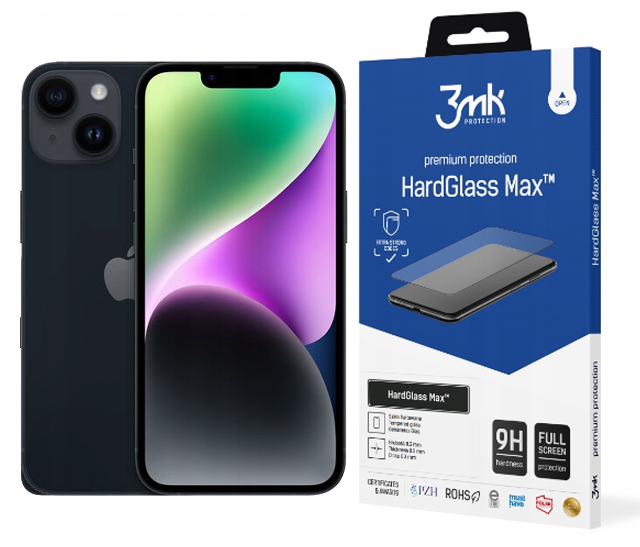 

3MK Hardglass Max Szkło do iPhone 14 6,1"