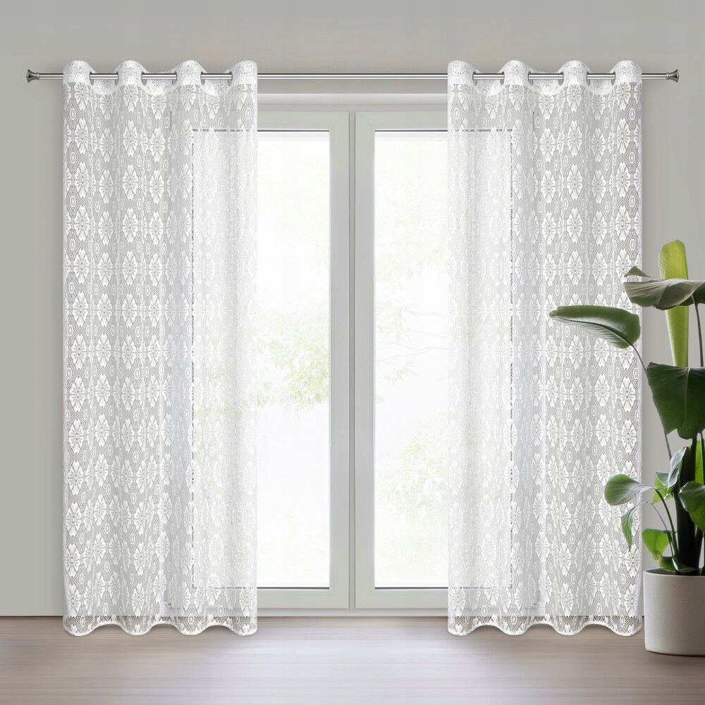 Hotová záclona na průchodkách Iga 140x250 Eurofirany bílá