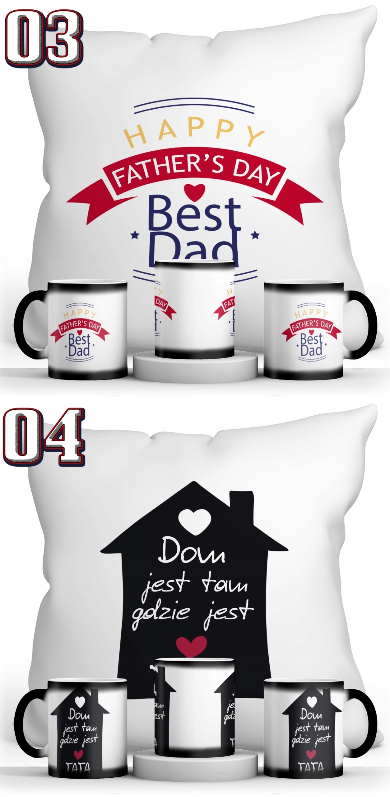 ZESTAW DZIEŃ OJCA MAGICZNY KUBEK + PODUSZKA Informacje dodatkowe Kubek zmieniający kolor