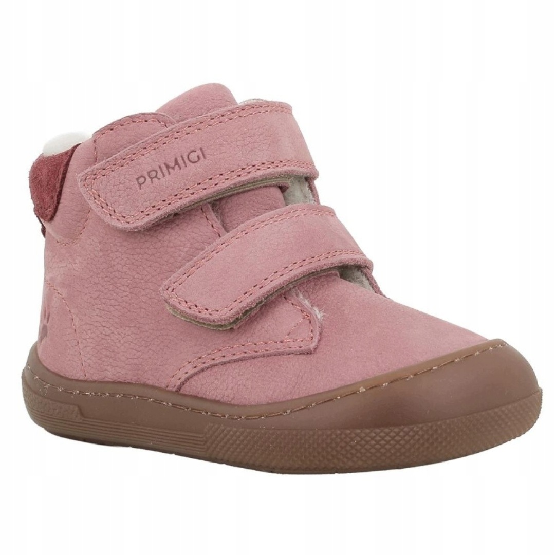 Primigi 2411100 Buty Barefoot Zimowe Ocieplane Wełną Skórzane Różowe 28