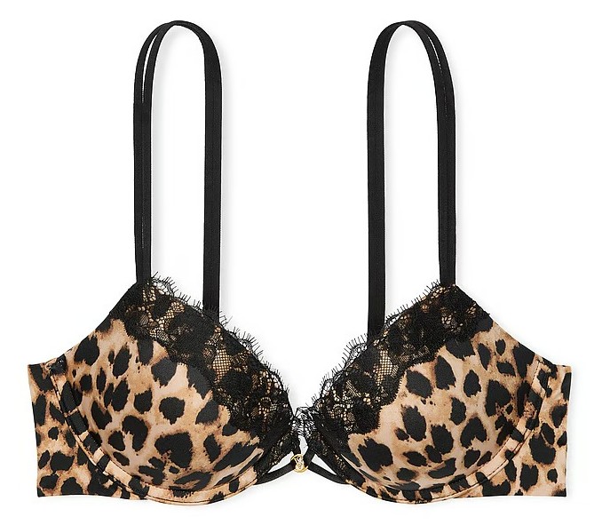 Push-up podprsenka s krajkou Victoria's Secret panterka 75C (34C)