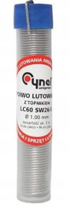 

Cyna z topnikiem 1,00 mm 16g Sn60Pb40 w fiolce