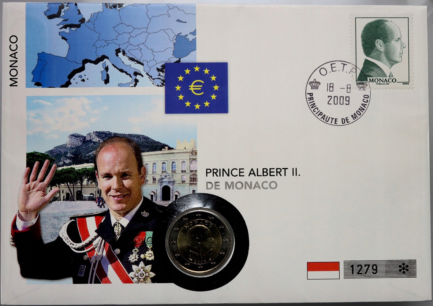 #B15# Monako, 2 euro 2009, Książe Albert II