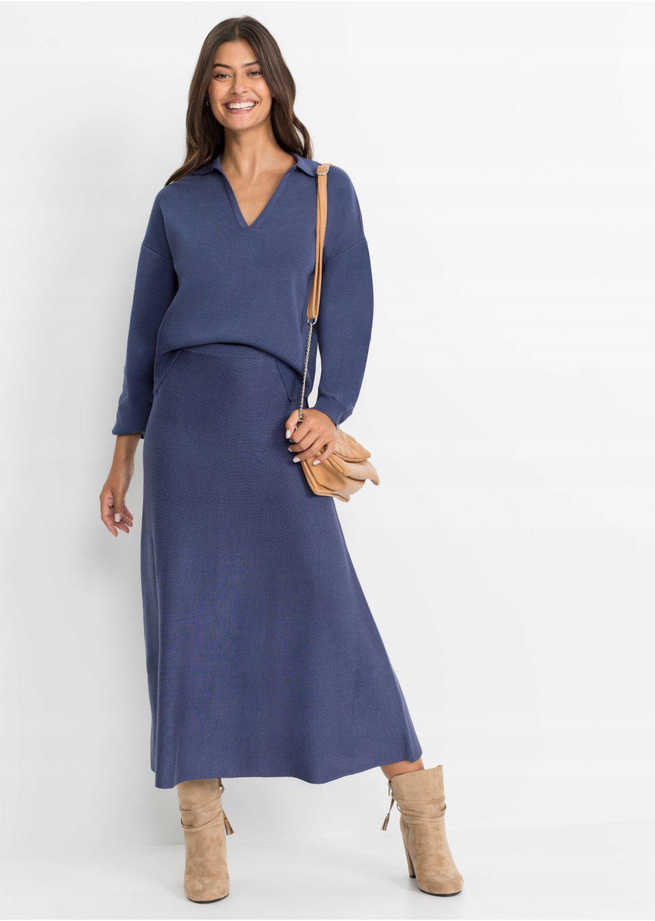 SPÓDNICA DZIANINOWA MIDI__36/38 Płeć kobieta