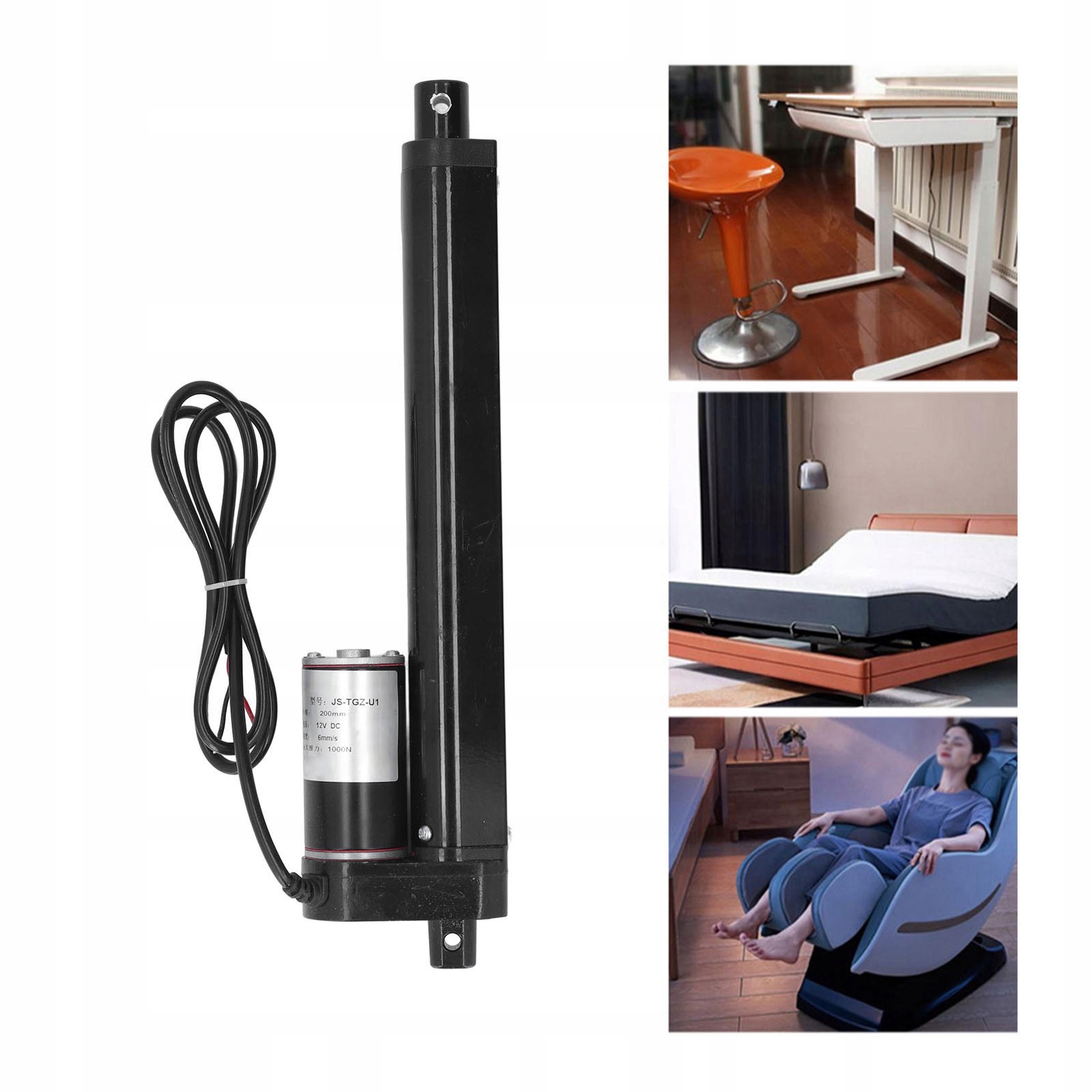 Siownik liniowy elektryczny 1000N 200mm Dla NaInteligentnych domów