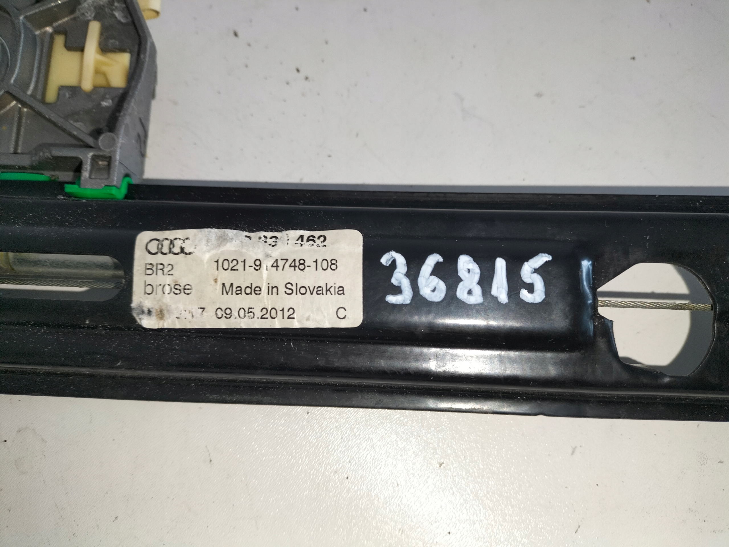 window regulator rear part right AUDI A5 8T0 07