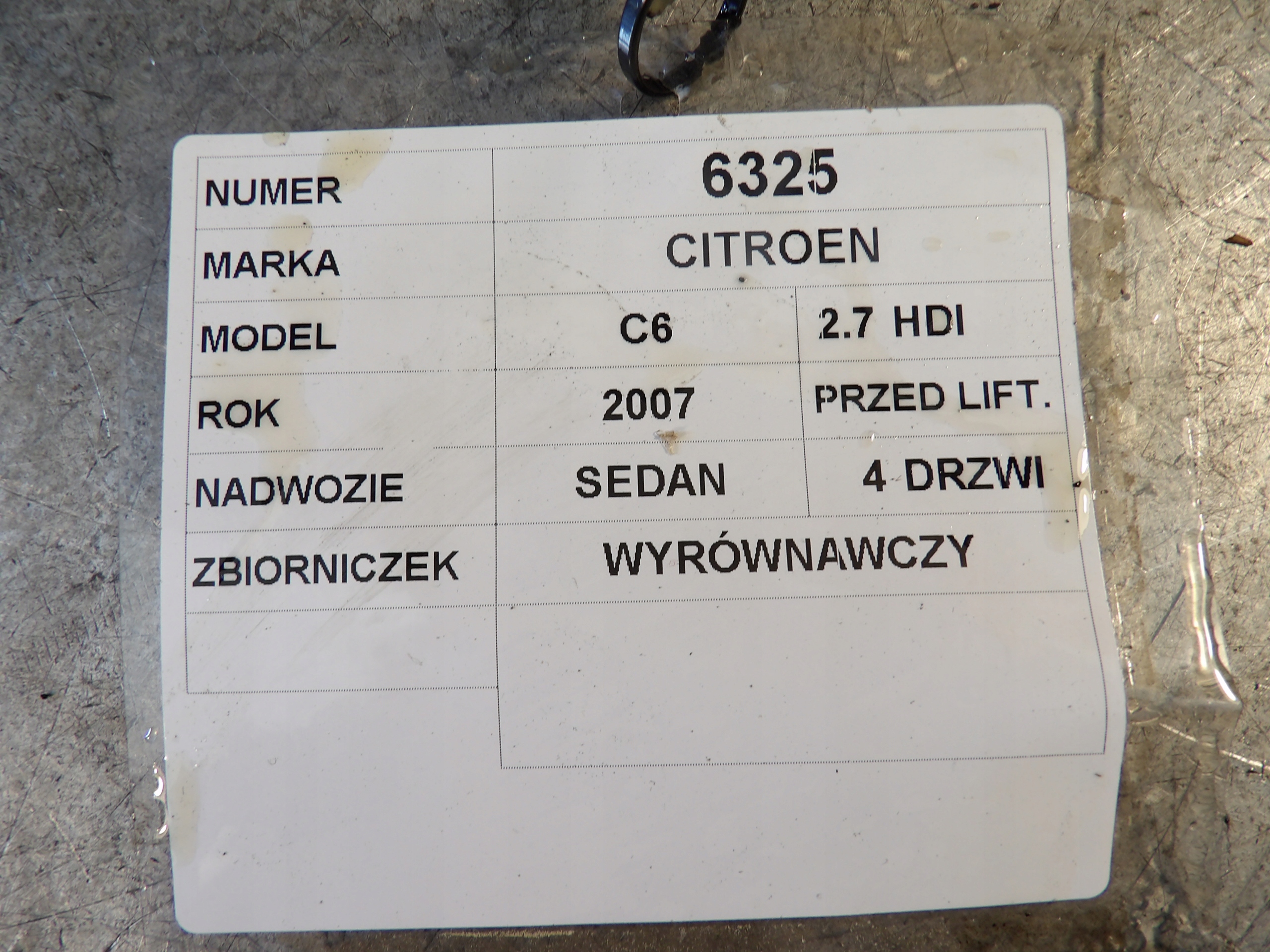 Citroen C6 Scheibenwaschbehälter 917A2