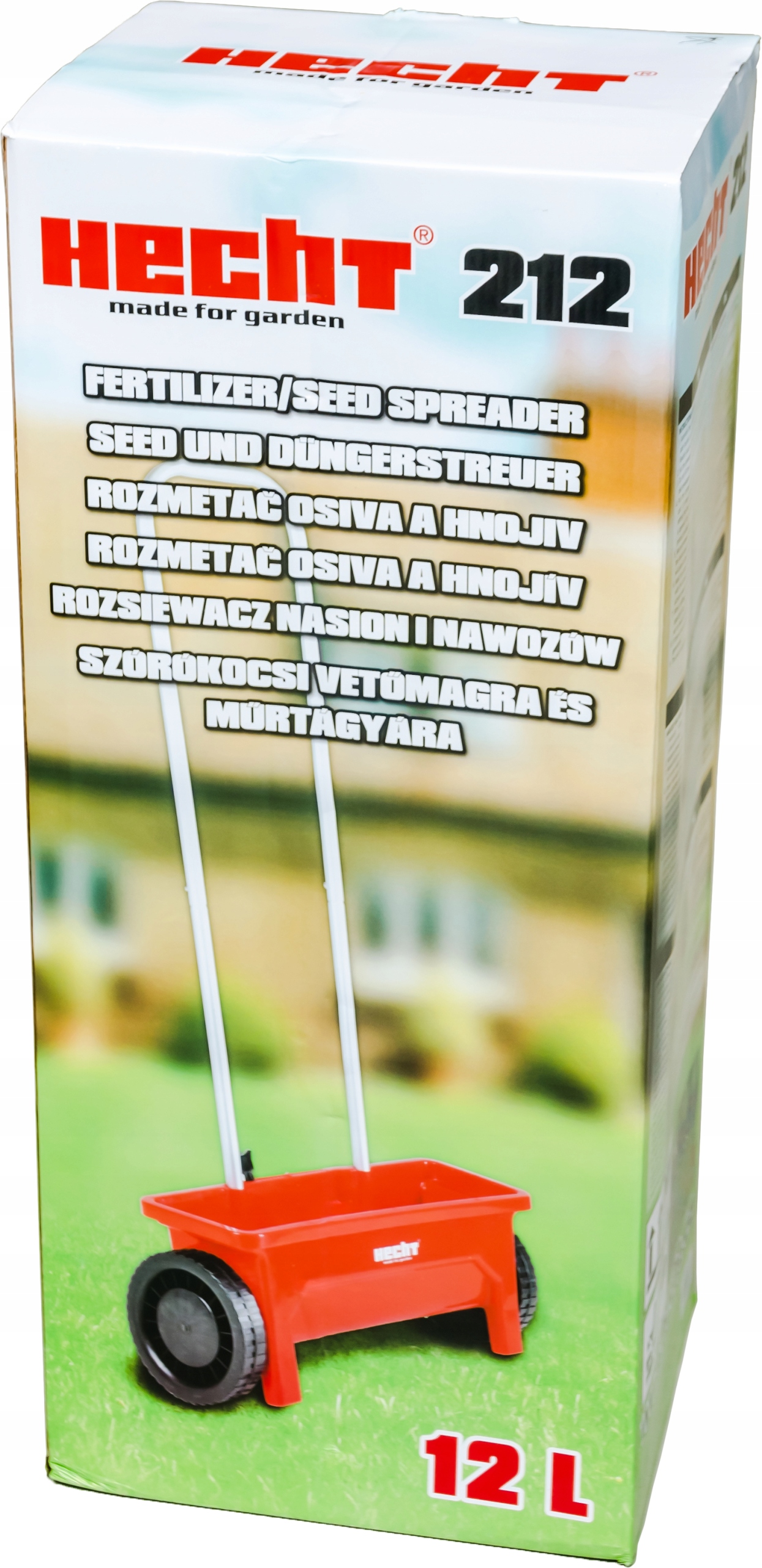 ROZSIEWACZ SIEWNIK OGRODOWY NAWOZÓW SOLI 12L HECHT Zasilanie ręczne
