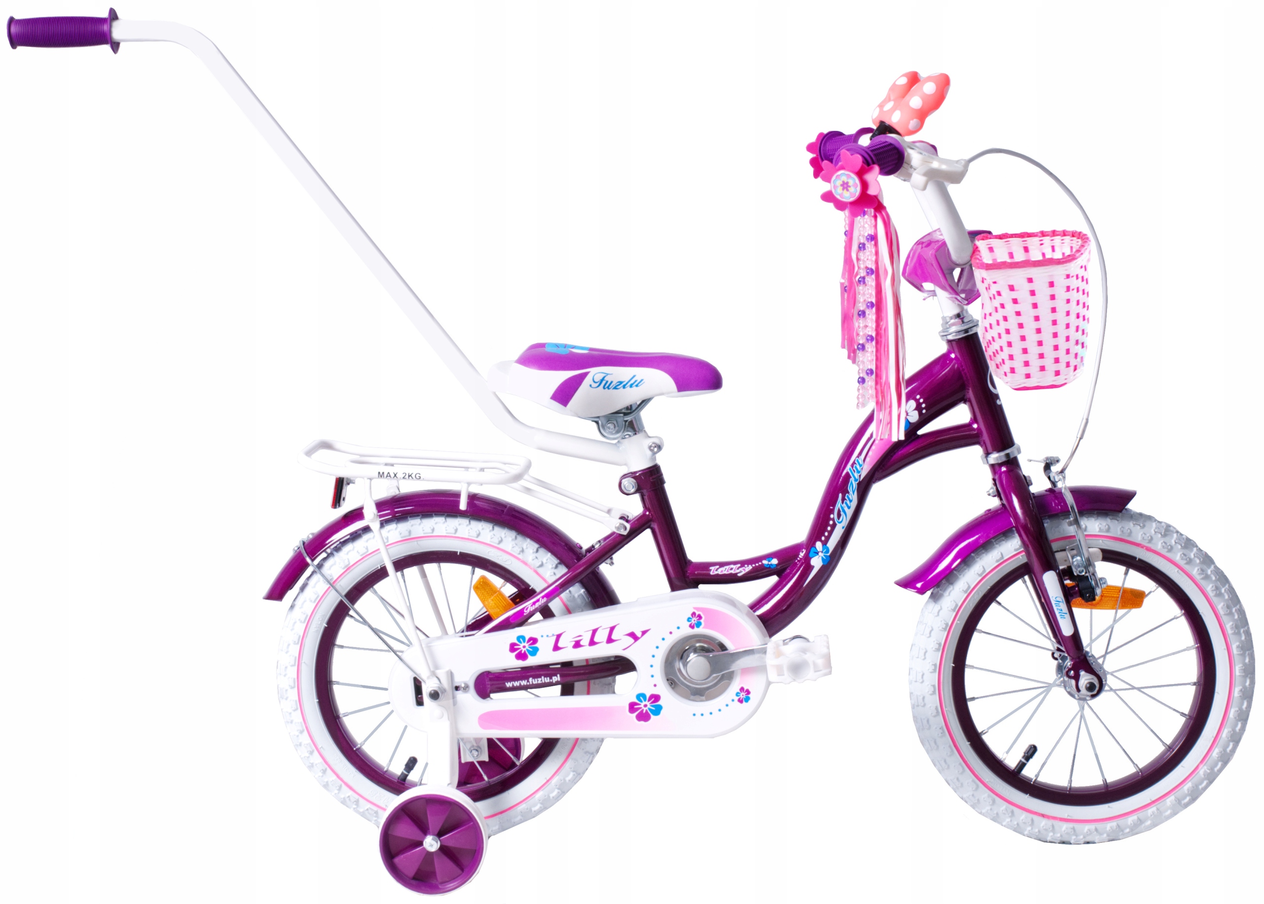 Rowerek Rower Fuzlu Lilly Bike 14 Dla Dziewczynki Prowadnik