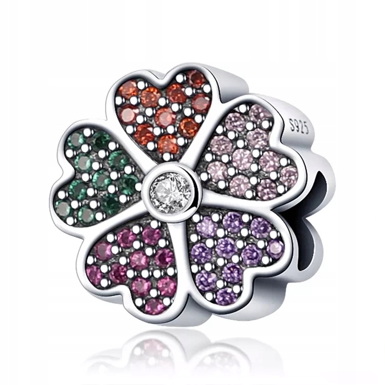

Charms Kolorowy Kwiat Pave do Pandora S925