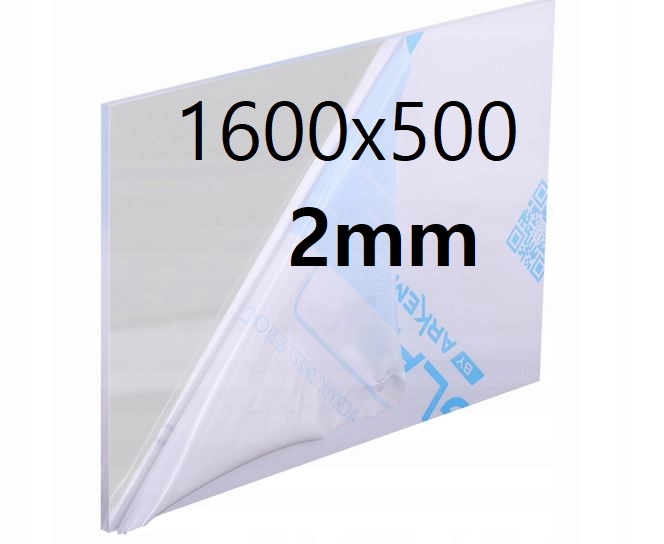 Pleksi /plexi Plexa Plexa Bezbarvá na míru 1600x500x2 mm Akrylová Deska