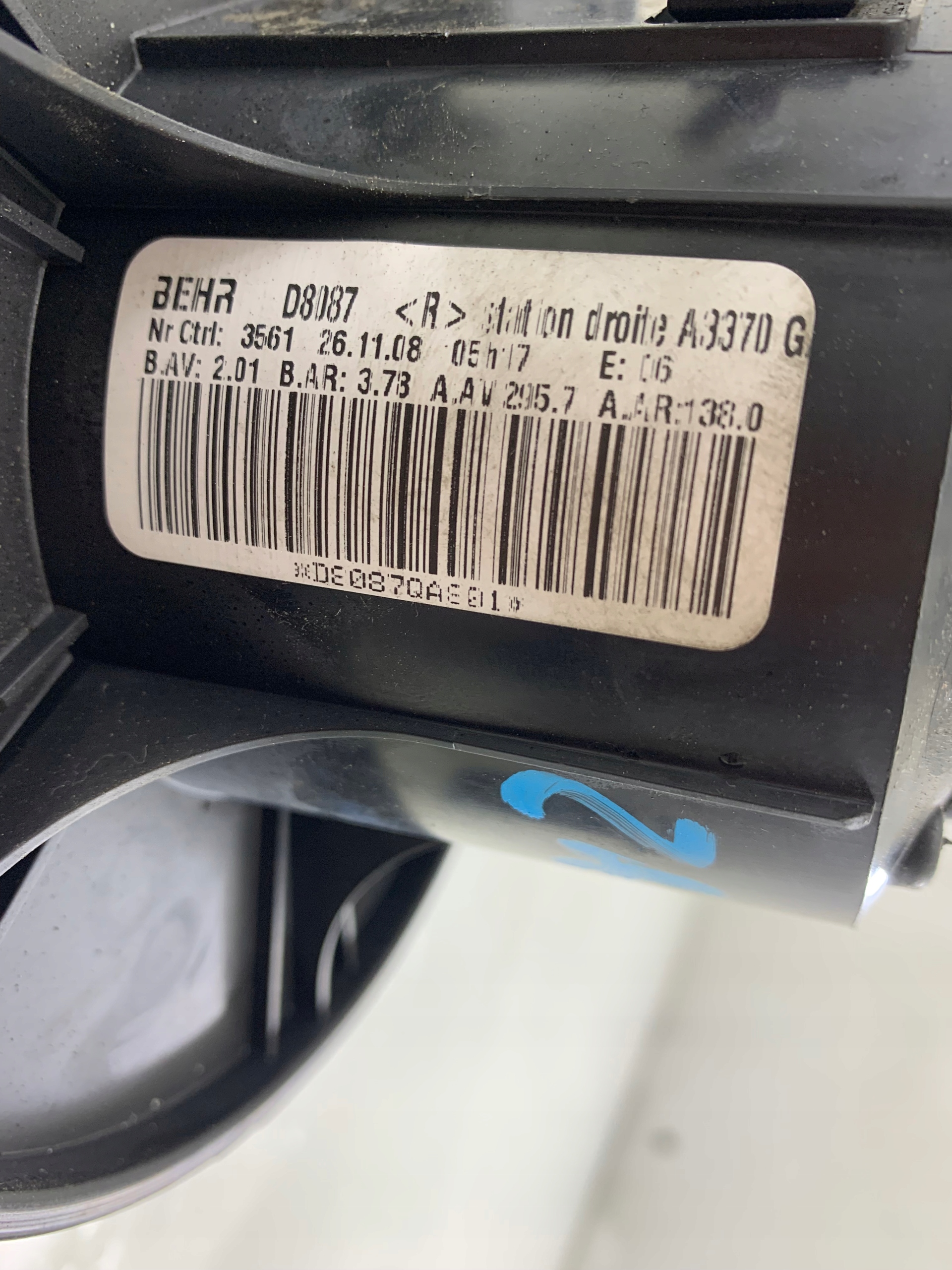 OPEL ZAFIRA B heating air conditioning devices D8087