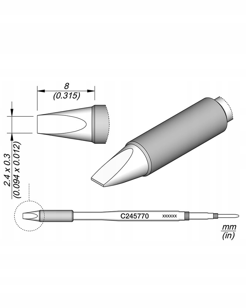 Grot wkrętakowy 2.4 x 0.3 mm JBC C245770
