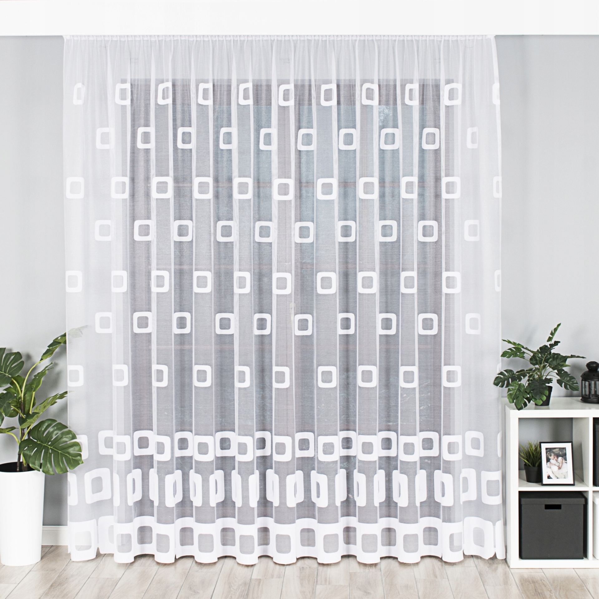 GOTOWA FIRANA ŻAKARDOWA 300x250 BIAŁA FIRANKA Marka Nav-Hess