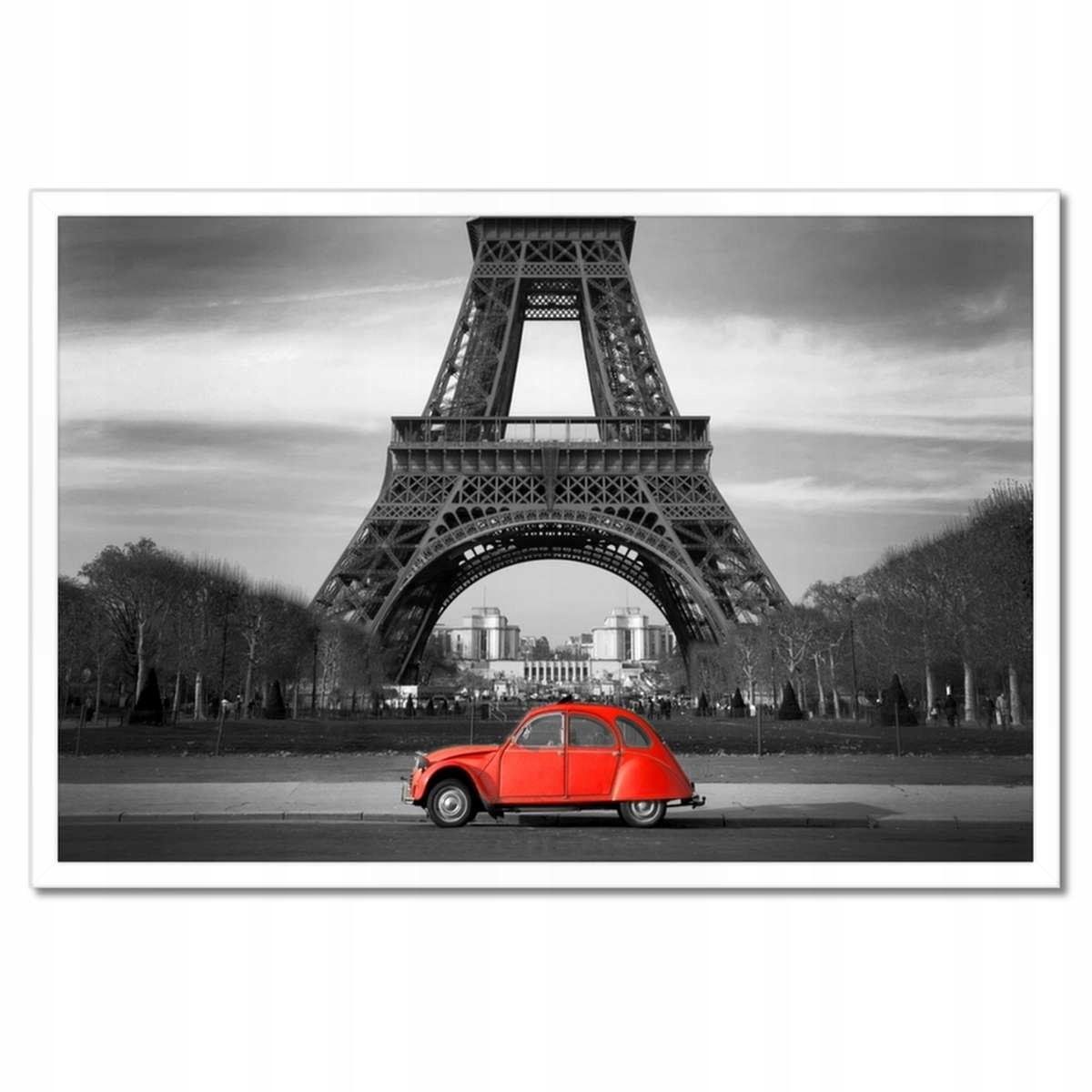 Plakáty v rámu 60x40 Červené autíčko Věž