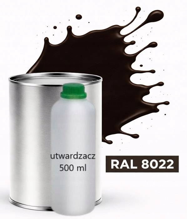 Ral 8022 Polyuretan Akryl 2:1 1L Pololesklý Lak Tužidlo Normal 0,5L
