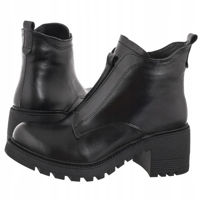 Dámské boty Kotníkové Boty na podpatku Obuv Artiker Černá 55C0711 Černá