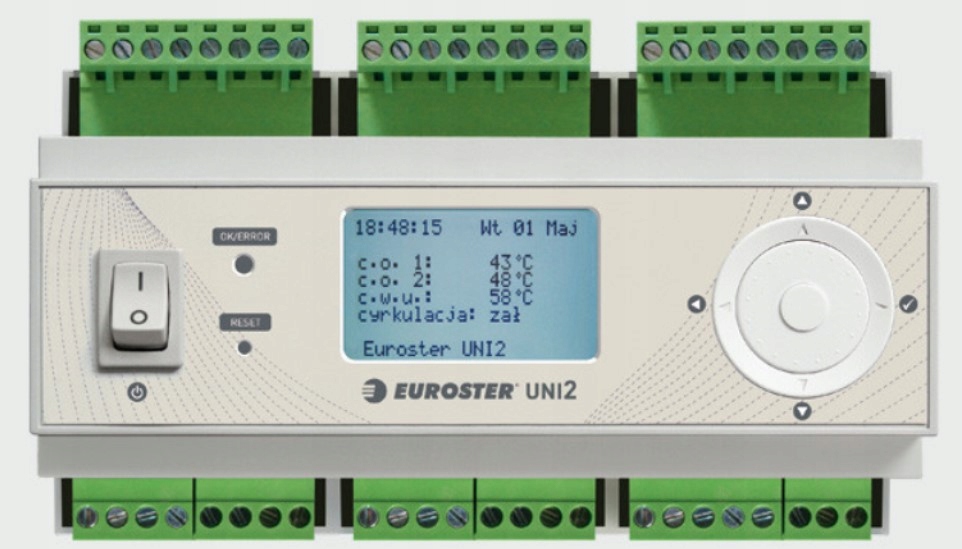 Uniwersalny Pogodowy Sterownik obwodów Instalacji grzewczych Euroster UNI2