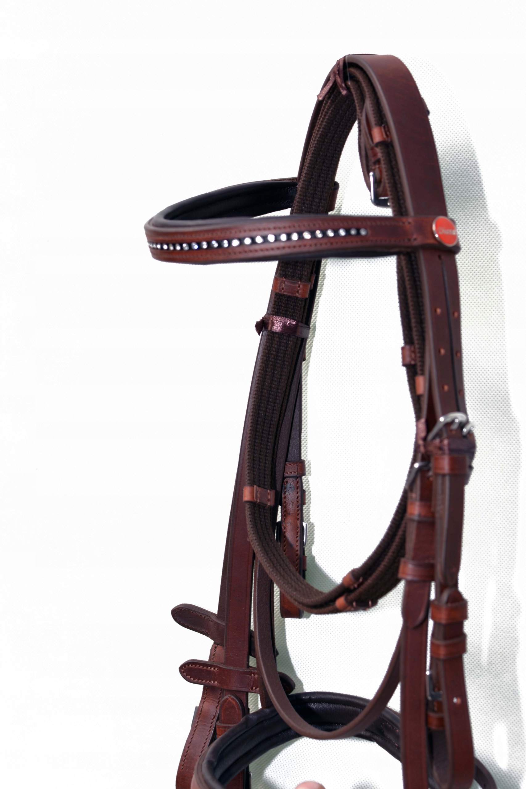 Ogłowie Wodze Anatomiczne Pony Brąz