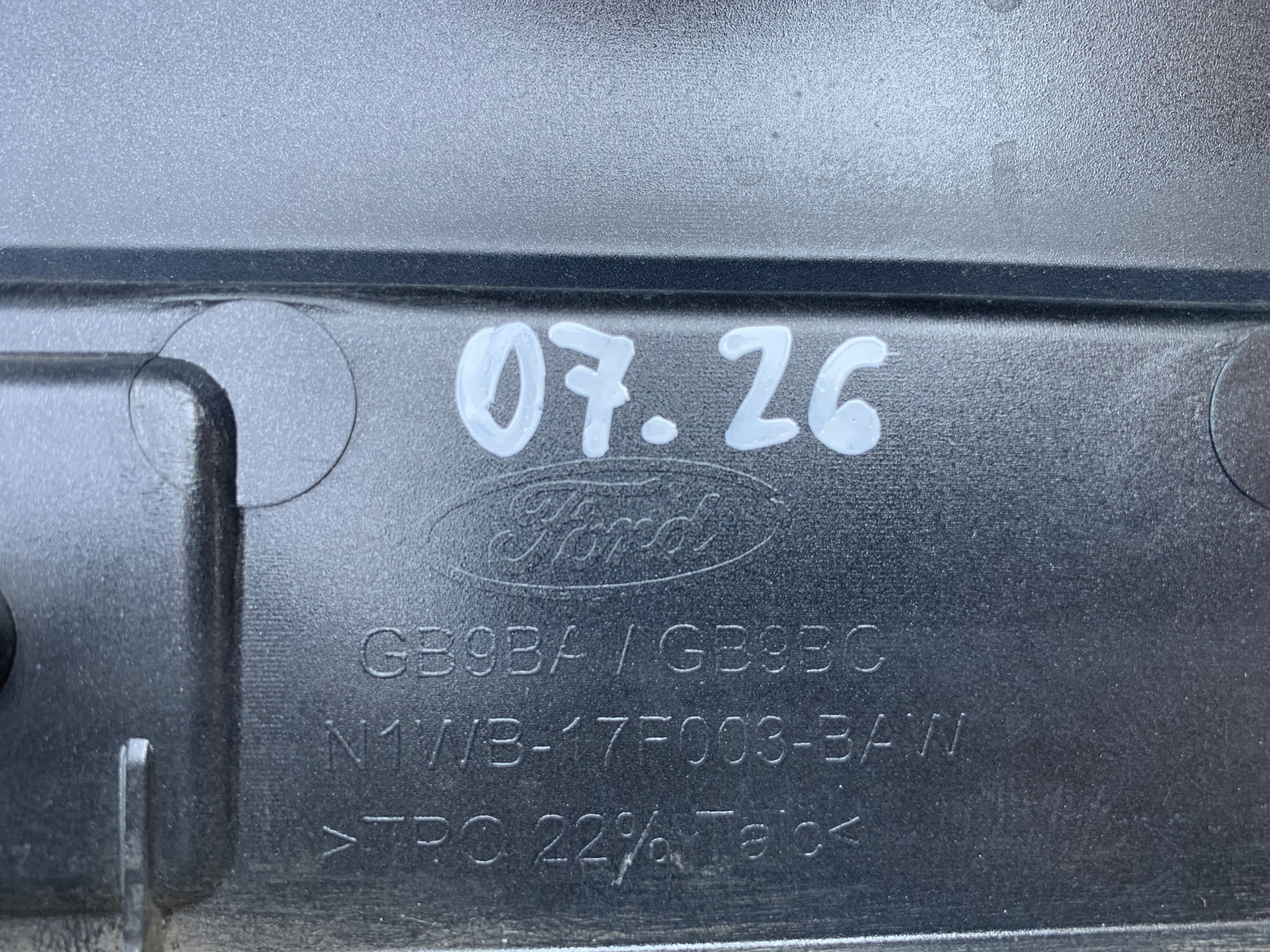 cap cap bumper front Ford Ranger 6 VI 22r Wild Track 07.26