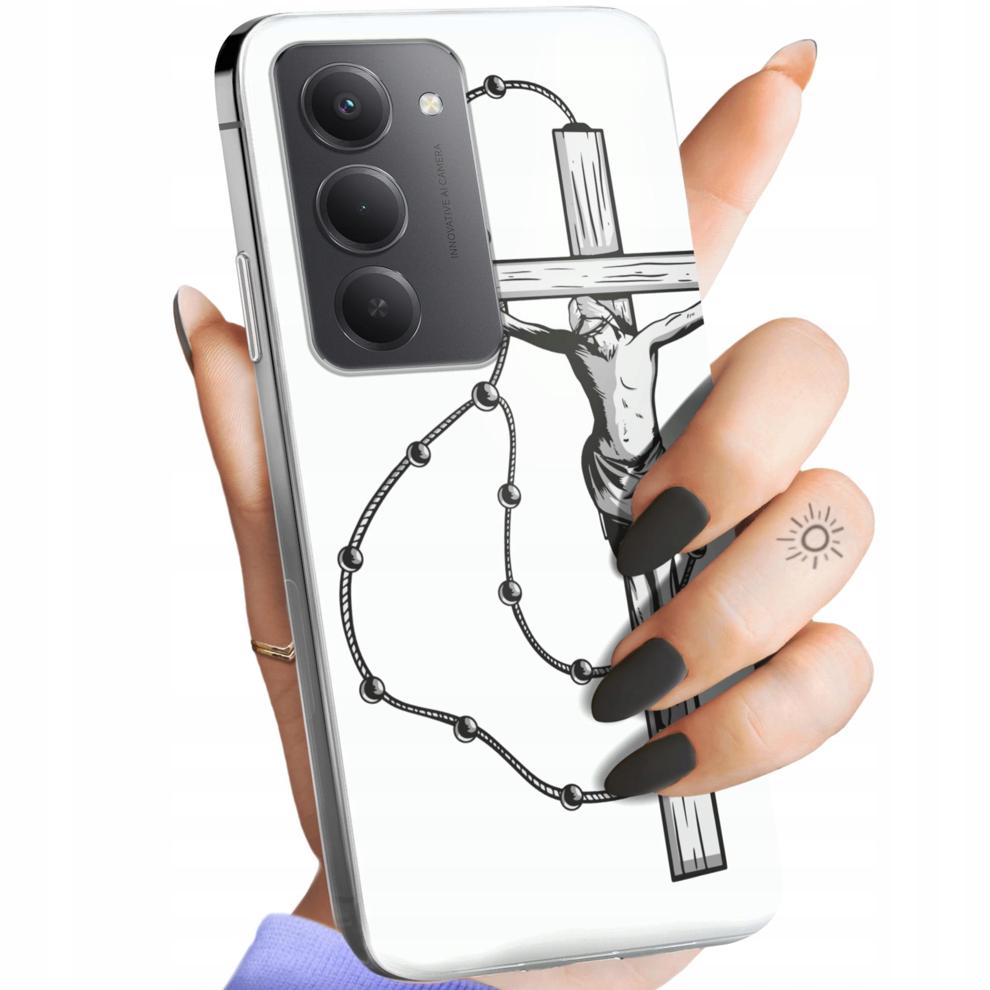Etui Do Xiaomi Redmi 15 15 5G Jezus Krzyż Różaniec Bóg Obudowa Case