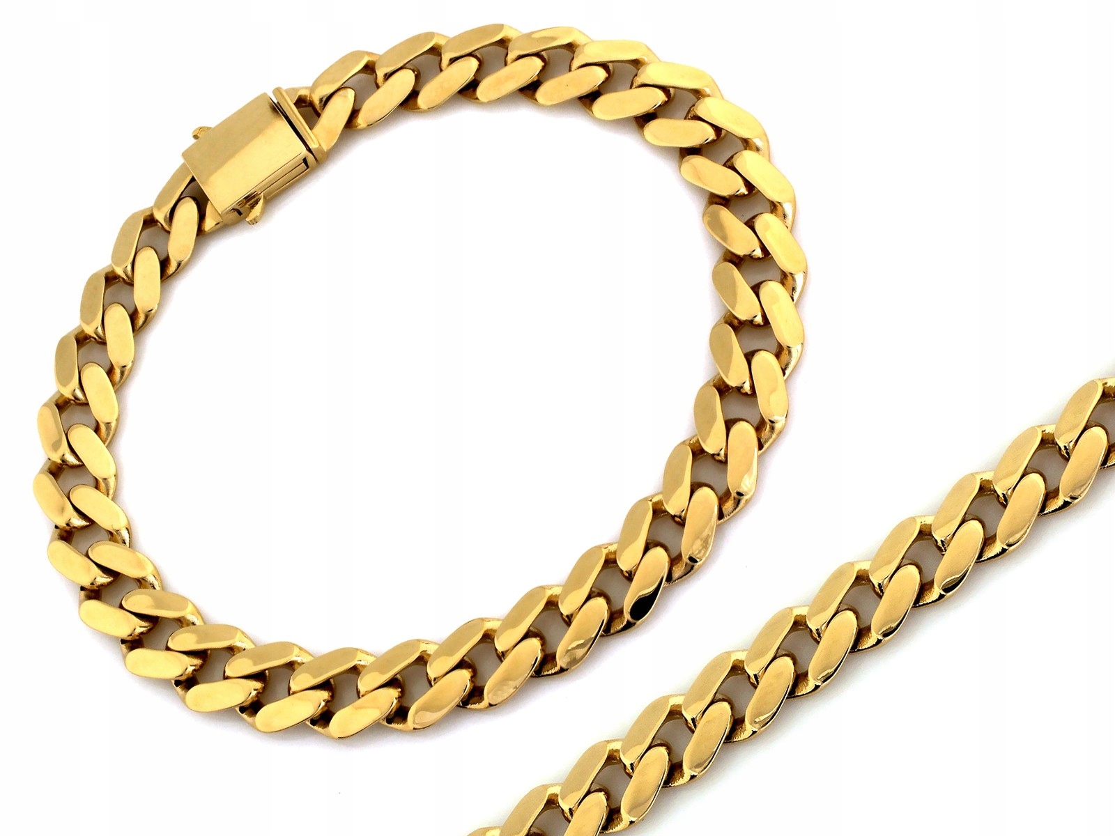 Zlatý náramek 585 pánský pancíř extra silný 17.48 g žluté zlato R22