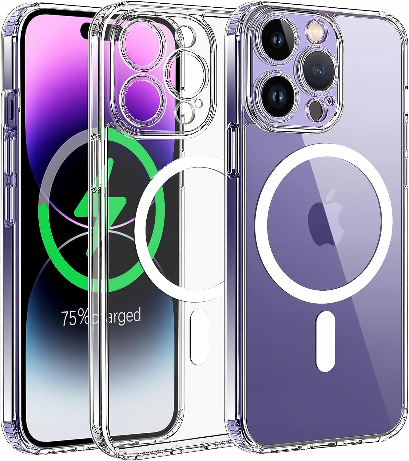 ETUI MAGNETYCZNE DO MAGSAFE DO IPHONE 15 PRO MAX CLEAR CASE +SZKŁO