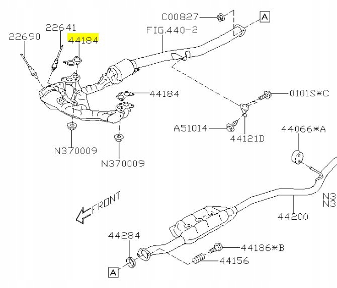 USZCZELKA KOLEKTORA WYDECHOWEGO SUBARU 2.0 DIESEL