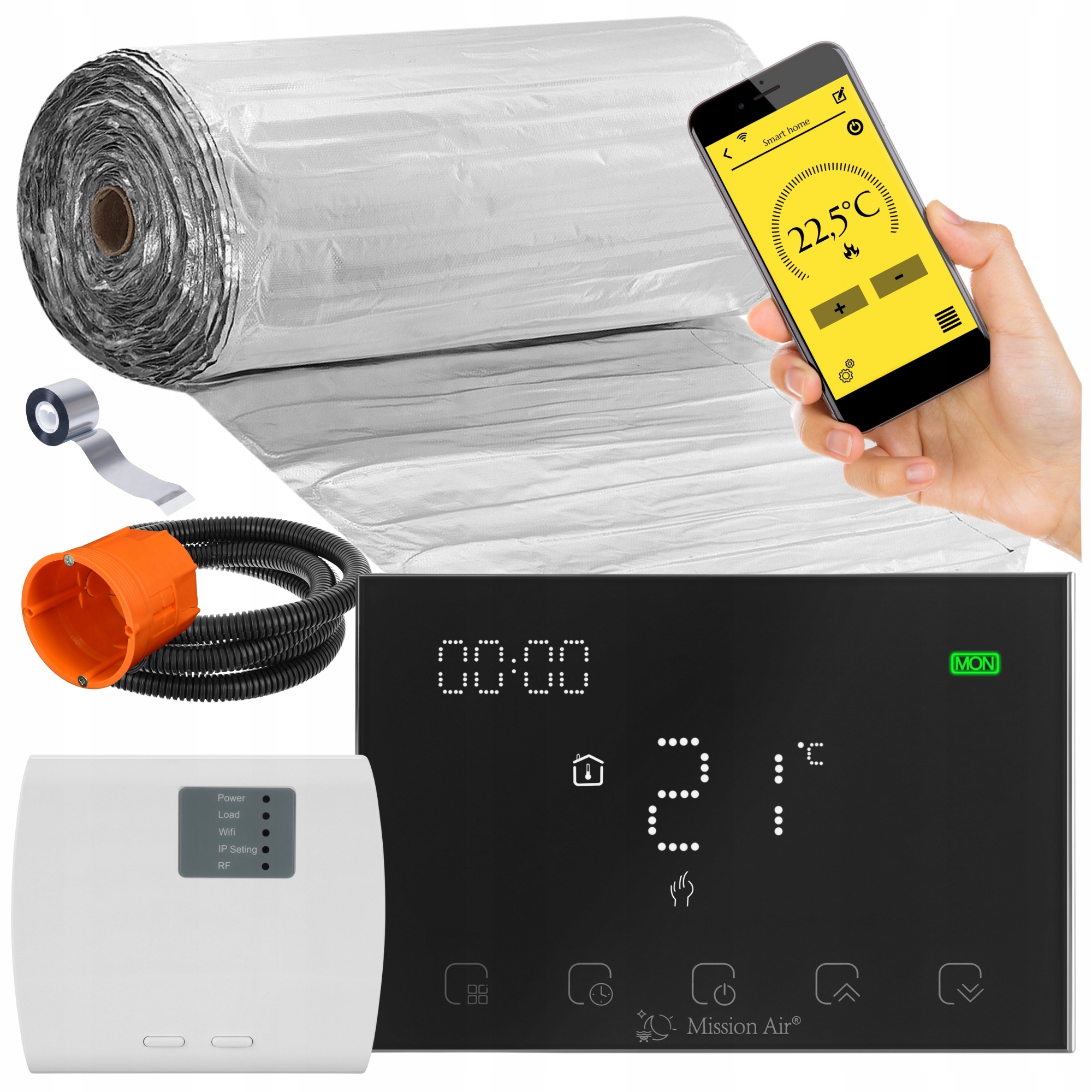 Sada Vykurovacích Podložiek Mission Air pod panely MAL-160W/m² 20m² WiFi