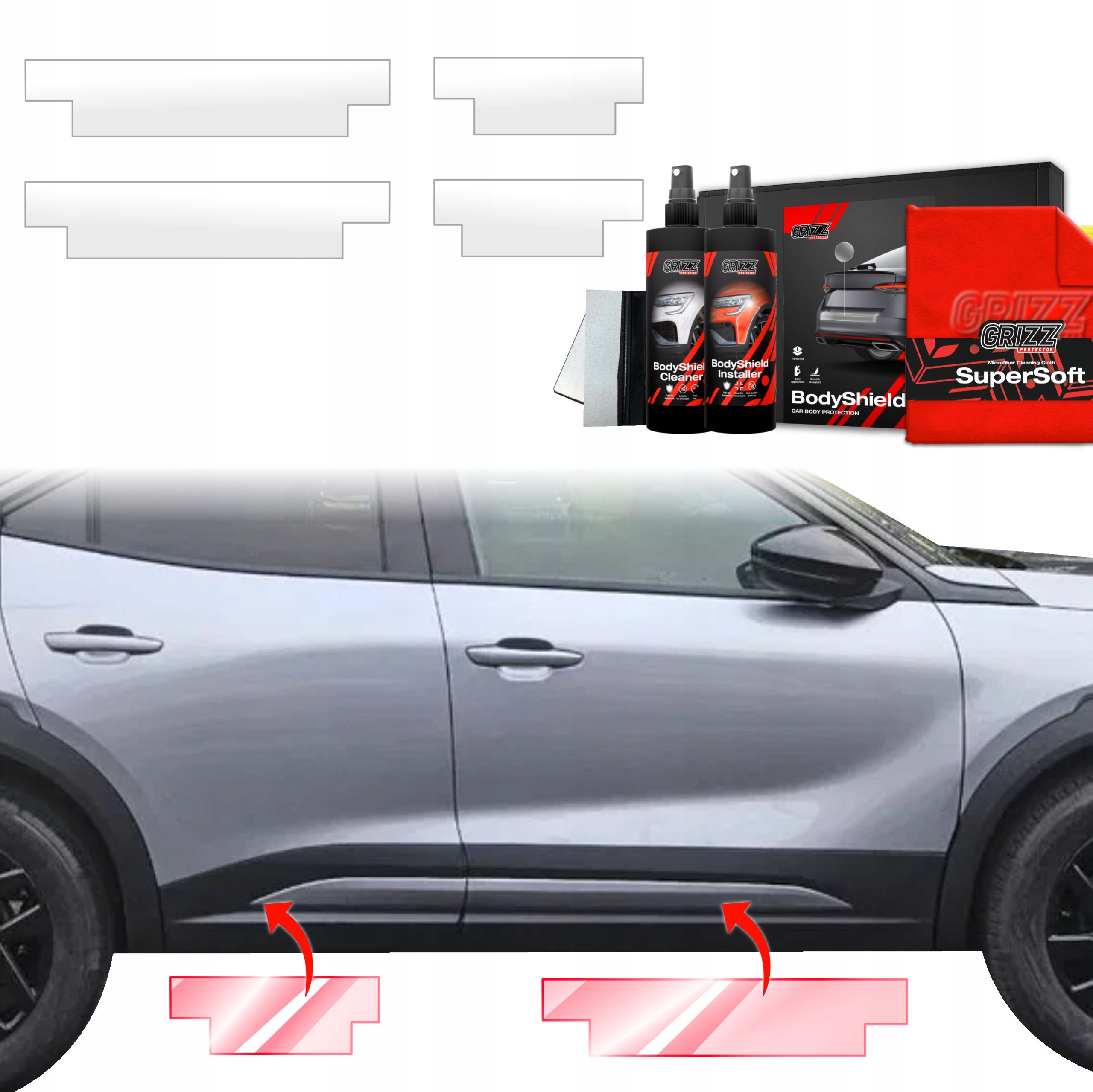 4v1 Fólie Ppf dýha na prahy pro Opel Mokka (2021-2025) Grizz