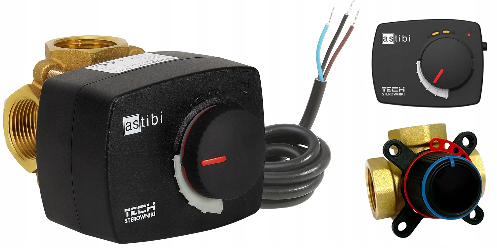 

Zestaw Zawór 3 Drogowy 1 Cal Siłownik Tech Astibi