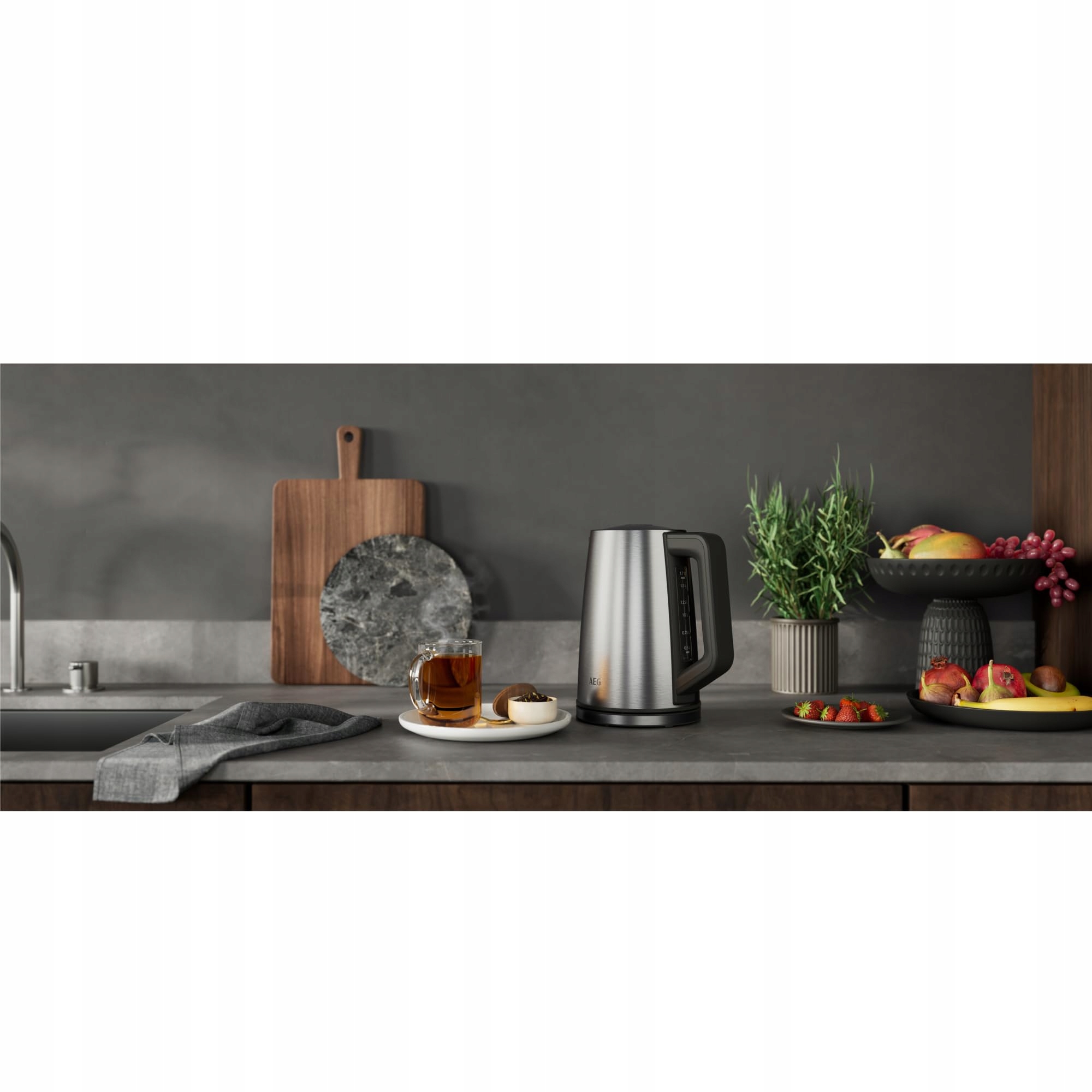 AEG Czajnik Elektryczny 2400W, 5 Temp, 1.7L, Stal Nierdzewna — miniatura 2