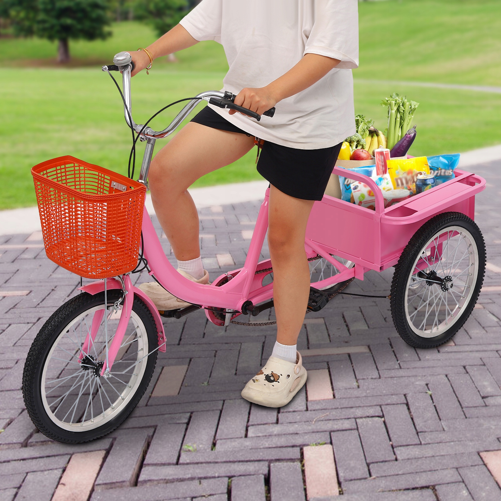 Różowy trójkołowiec 155X102CM Marka Kahepo