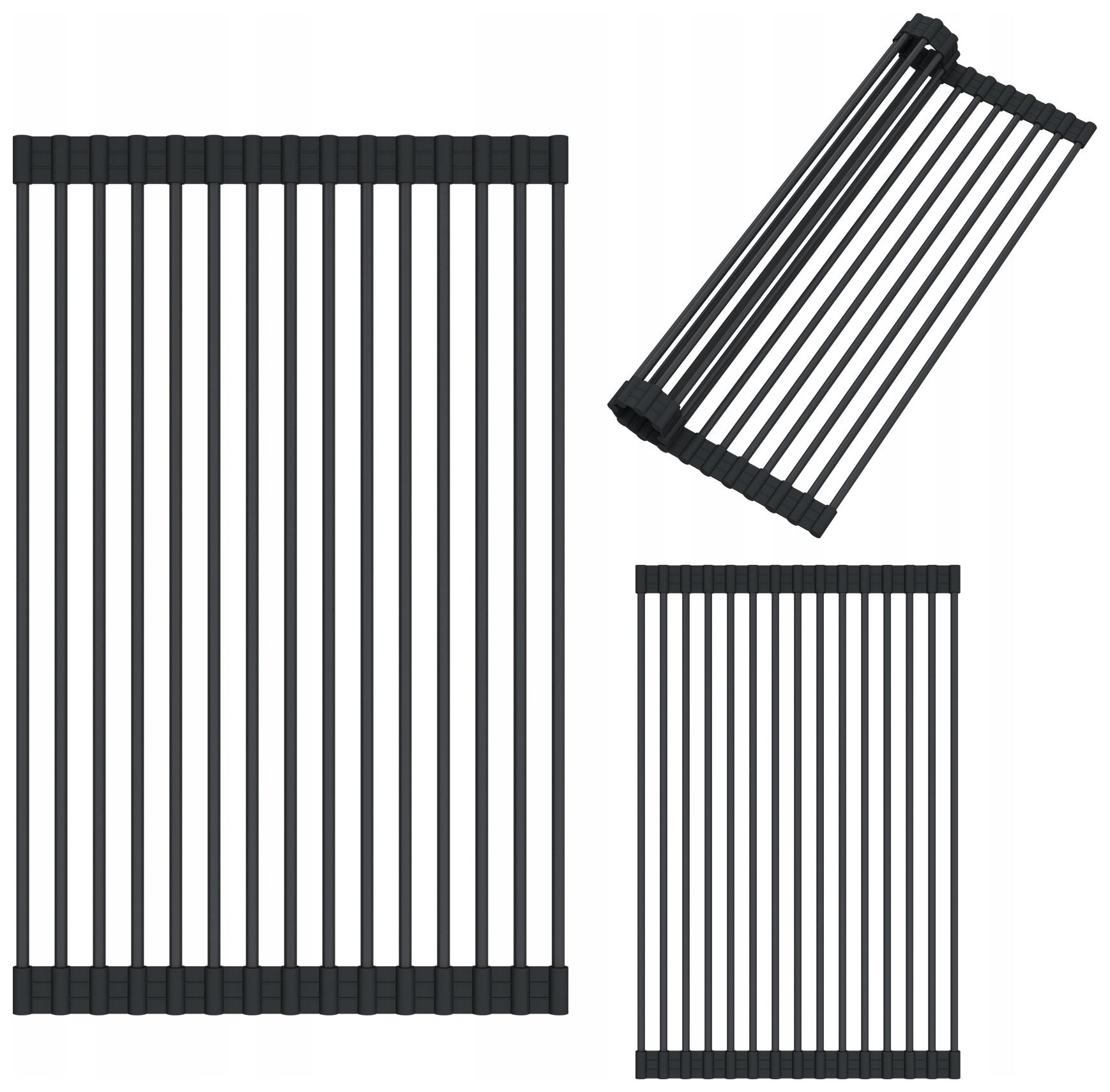 Čierna Kuchynská Umývadlová Rohož, Odkvapkávacia Oceľ, Rolovacia, Univerzálna Oceľ