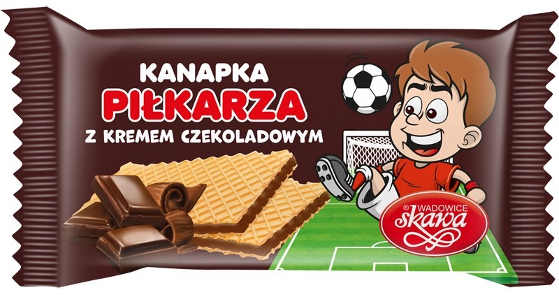 Wafelki Kanapka Piłkarza z kremem czekoladowym EAN 5902978062316
