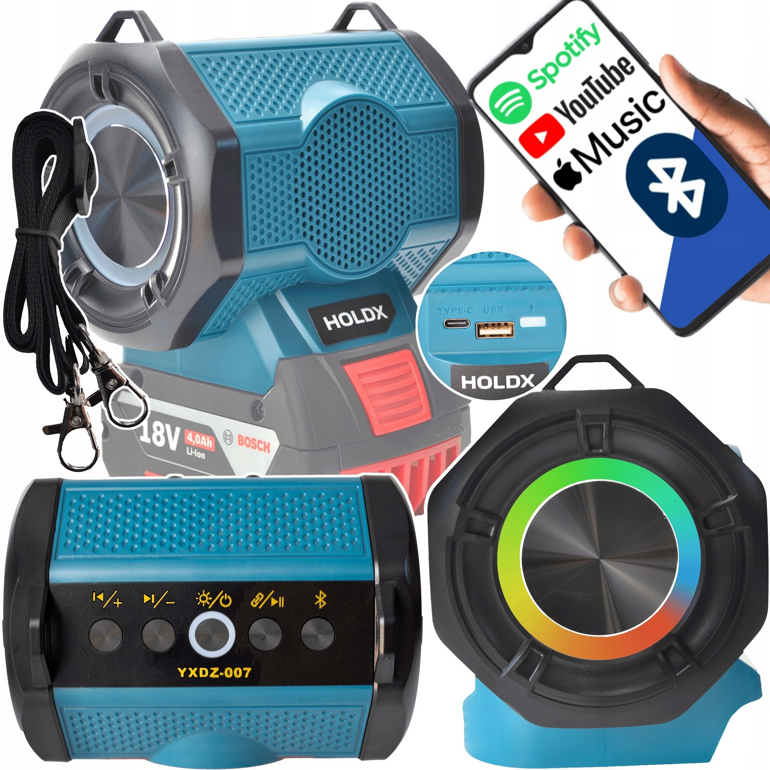 Reproduktor Na Baterie Bosch Professional Bluetooth Akumulátor 18 V