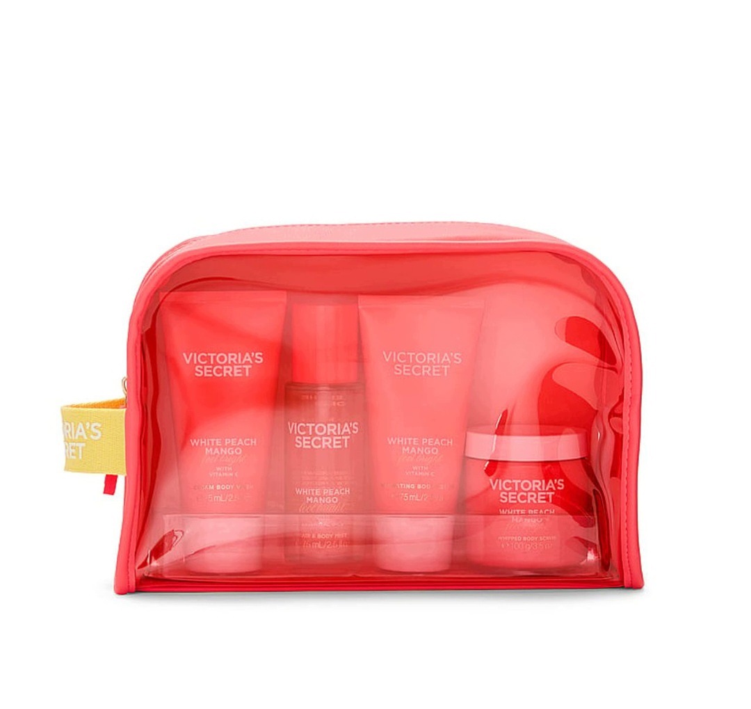 Victoria’s Secret White Peach Mango Feel Bright Zestaw 4 Kosmetyków