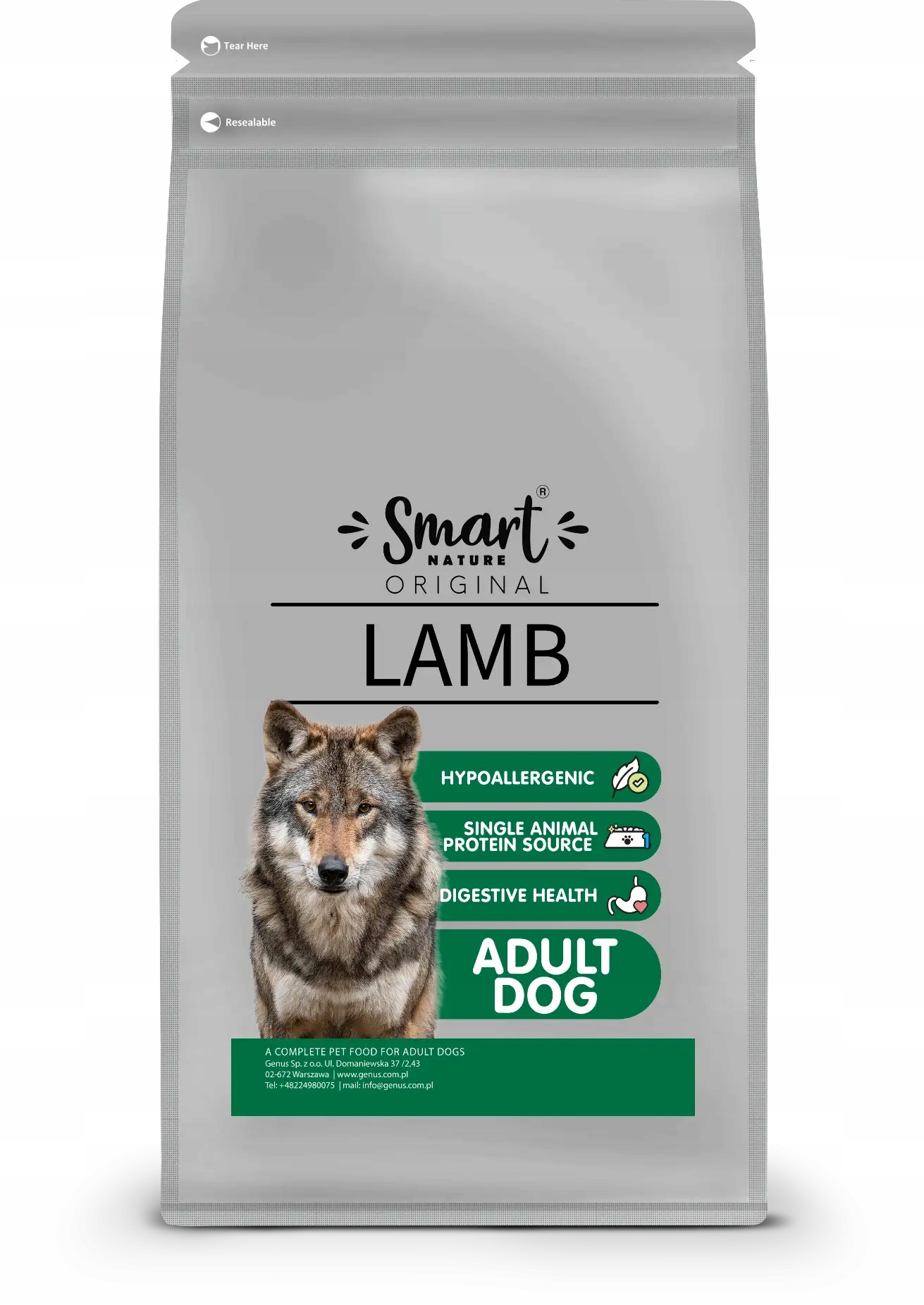Levně Smart Nature Original Dog Single Protein Lamb 12kg krmivo pro psa 100% jehněčí