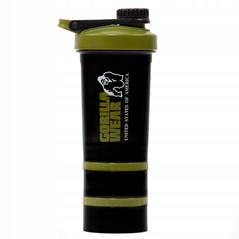 Shaker s nádobkami na výživové doplňky 500 ml Gorilla Wear 2GO skládací
