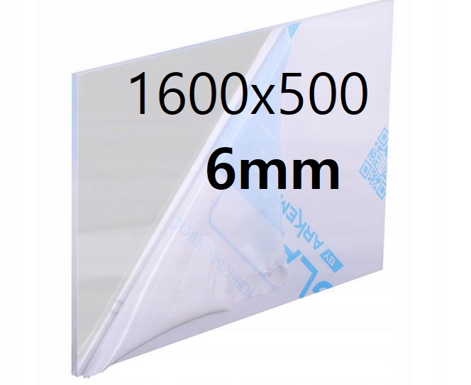 Plexi /plexi Plexa Bezbarvá na míru 1600x500x6 mm Akrylová Deska